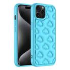 For iPhone 15 Pro Max 3D Cloud Pattern TPU Phone Case(Blue) - 1