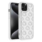 For iPhone 15 Pro 3D Cloud Pattern TPU Phone Case(White) - 1