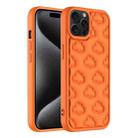 For iPhone 15 Pro 3D Cloud Pattern TPU Phone Case(Orange) - 1