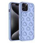 For iPhone 15 Pro 3D Cloud Pattern TPU Phone Case(Purple) - 1