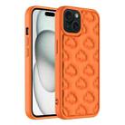 For iPhone 15 Plus 3D Cloud Pattern TPU Phone Case(Orange) - 1