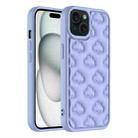 For iPhone 15 Plus 3D Cloud Pattern TPU Phone Case(Purple) - 1