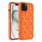 For iPhone 15 3D Cloud Pattern TPU Phone Case(Orange) - 1