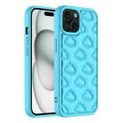 For iPhone 15 3D Cloud Pattern TPU Phone Case(Blue) - 1