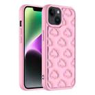 For iPhone 14 Plus 3D Cloud Pattern TPU Phone Case(Pink) - 1