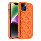 For iPhone 14 3D Cloud Pattern TPU Phone Case(Orange) - 1