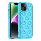 For iPhone 14 3D Cloud Pattern TPU Phone Case(Blue) - 1