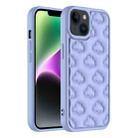 For iPhone 14 3D Cloud Pattern TPU Phone Case(Purple) - 1