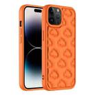 For iPhone 14 Pro 3D Cloud Pattern TPU Phone Case(Orange) - 1
