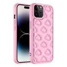 For iPhone 14 Pro 3D Cloud Pattern TPU Phone Case(Pink) - 1