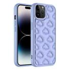 For iPhone 14 Pro 3D Cloud Pattern TPU Phone Case(Purple) - 1