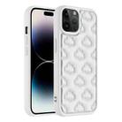 For iPhone 14 Pro Max 3D Cloud Pattern TPU Phone Case(White) - 1