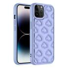 For iPhone 14 Pro Max 3D Cloud Pattern TPU Phone Case(Purple) - 1