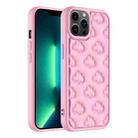 For iPhone 13 Pro Max 3D Cloud Pattern TPU Phone Case(Pink) - 1