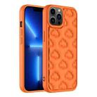 For iPhone 13 Pro 3D Cloud Pattern TPU Phone Case(Orange) - 1