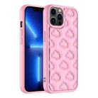 For iPhone 13 Pro 3D Cloud Pattern TPU Phone Case(Pink) - 1