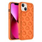 For iPhone 13 3D Cloud Pattern TPU Phone Case(Orange) - 1