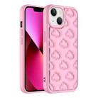 For iPhone 13 3D Cloud Pattern TPU Phone Case(Pink) - 1