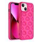 For iPhone 13 3D Cloud Pattern TPU Phone Case(Rose Red) - 1