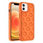 For iPhone 12 3D Cloud Pattern TPU Phone Case(Orange) - 1