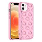 For iPhone 12 3D Cloud Pattern TPU Phone Case(Pink) - 1