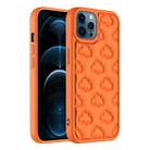 For iPhone 12 Pro Max 3D Cloud Pattern TPU Phone Case(Orange) - 1