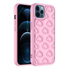 For iPhone 12 Pro Max 3D Cloud Pattern TPU Phone Case(Pink) - 1