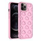 For iPhone 12 Pro 3D Cloud Pattern TPU Phone Case(Pink) - 1