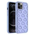 For iPhone 12 Pro 3D Cloud Pattern TPU Phone Case(Purple) - 1