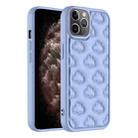 For iPhone 11 Pro Max 3D Cloud Pattern TPU Phone Case(Purple) - 1