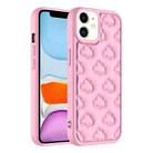 For iPhone 11 3D Cloud Pattern TPU Phone Case(Pink) - 1