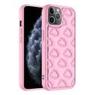 For iPhone 11 Pro 3D Cloud Pattern TPU Phone Case(Pink) - 1