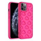 For iPhone 11 Pro 3D Cloud Pattern TPU Phone Case(Rose Red) - 1