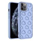 For iPhone 11 Pro 3D Cloud Pattern TPU Phone Case(Purple) - 1