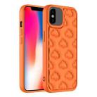 For iPhone X / XS 3D Cloud Pattern TPU Phone Case(Orange) - 1