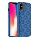 For iPhone X / XS 3D Cloud Pattern TPU Phone Case(Dark Blue) - 1