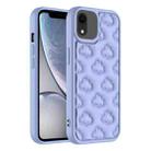 For iPhone XR 3D Cloud Pattern TPU Phone Case(Purple) - 1