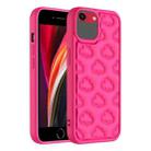 For iPhone SE 2022 / 2020 / 8 / 7 3D Cloud Pattern TPU Phone Case(Rose Red) - 1