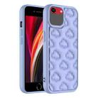 For iPhone SE 2022 / 2020 / 8 / 7 3D Cloud Pattern TPU Phone Case(Purple) - 1