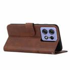 For Motorola Edge 50 Pro Stitching Calf Texture Buckle Leather Phone Case(Brown) - 3