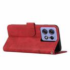 For Motorola Edge 50 Pro Stitching Calf Texture Buckle Leather Phone Case(Red) - 3