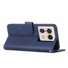 For Motorola Edge 50 Ultra Stitching Calf Texture Buckle Leather Phone Case(Blue) - 3