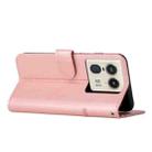 For Motorola Edge 50 Ultra Stitching Calf Texture Buckle Leather Phone Case(Rose Gold) - 3