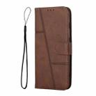 For Motorola Moto G Stylus 5G 2024 Stitching Calf Texture Buckle Leather Phone Case(Brown) - 2