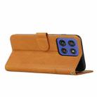 For Motorola Edge 60 Fusion Stitching Calf Texture Buckle Leather Phone Case(Yellow) - 3