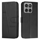 For Motorola Edge 60 Pro Stitching Calf Texture Buckle Leather Phone Case(Black) - 1