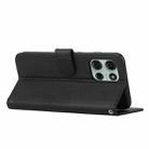 For Motorola Moto G86 5G Stitching Calf Texture Buckle Leather Phone Case(Black) - 3