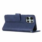 For Motorola Moto G56 5G Stitching Calf Texture Buckle Leather Phone Case(Blue) - 3