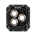 For iPhone 15 Pro WEKOME WTPC-008 Armor Corning Metal Ring Lens Cover Film(Gold) - 1