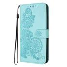 For Motorola Edge 5G 2024 Datura Flower Embossed Flip Leather Phone Case(Light Blue) - 3